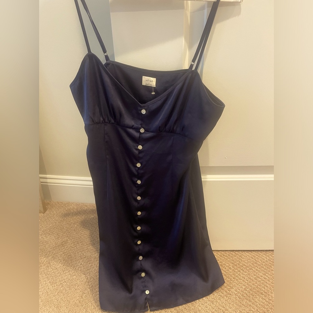 Artizia satin look baby doll mini dress button down